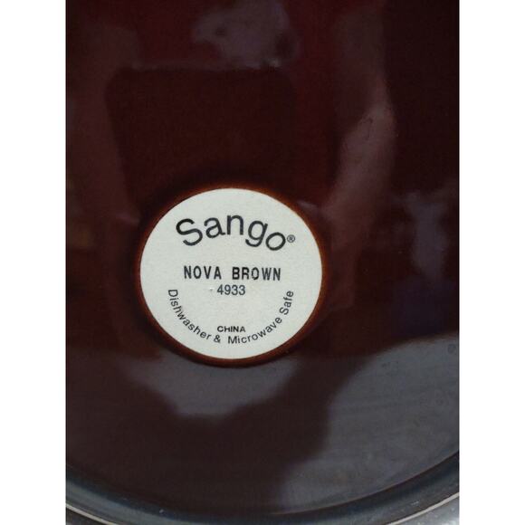 Sango Nova Brown 4933 11 3/4" Stoneware Chop Plate Serving Platter only - Picture 3 of 8